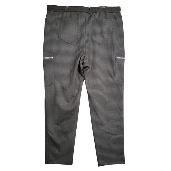 NWT INDUSTRY Republic Clothing Black Pinstripe Drawstring Stretch Pants SIZE XL - Picture 2 of 13